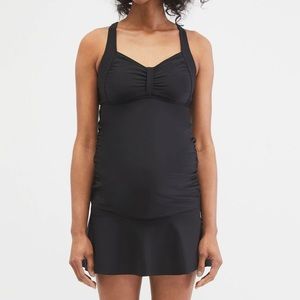 Black maternity swim tankini